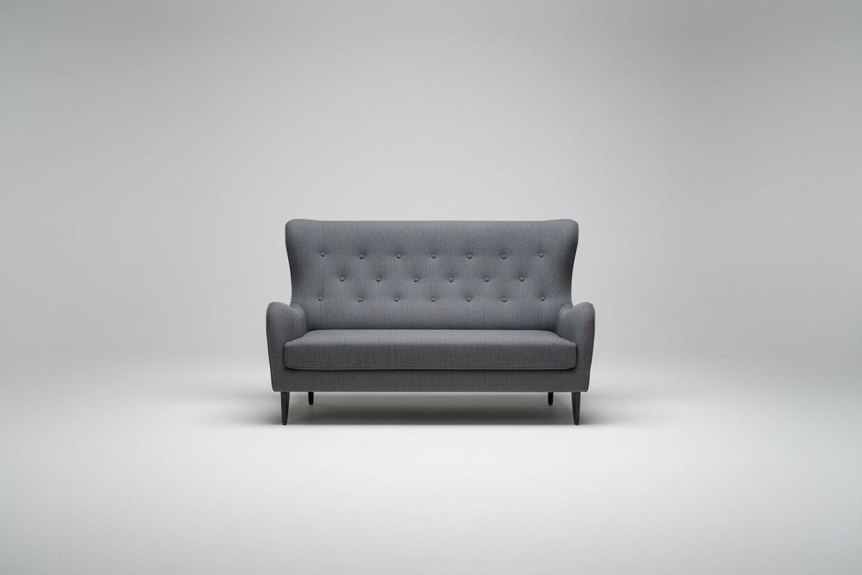 Mørkegrå 2-personers sofa fra Sits, 161 cm bred – set forfra
